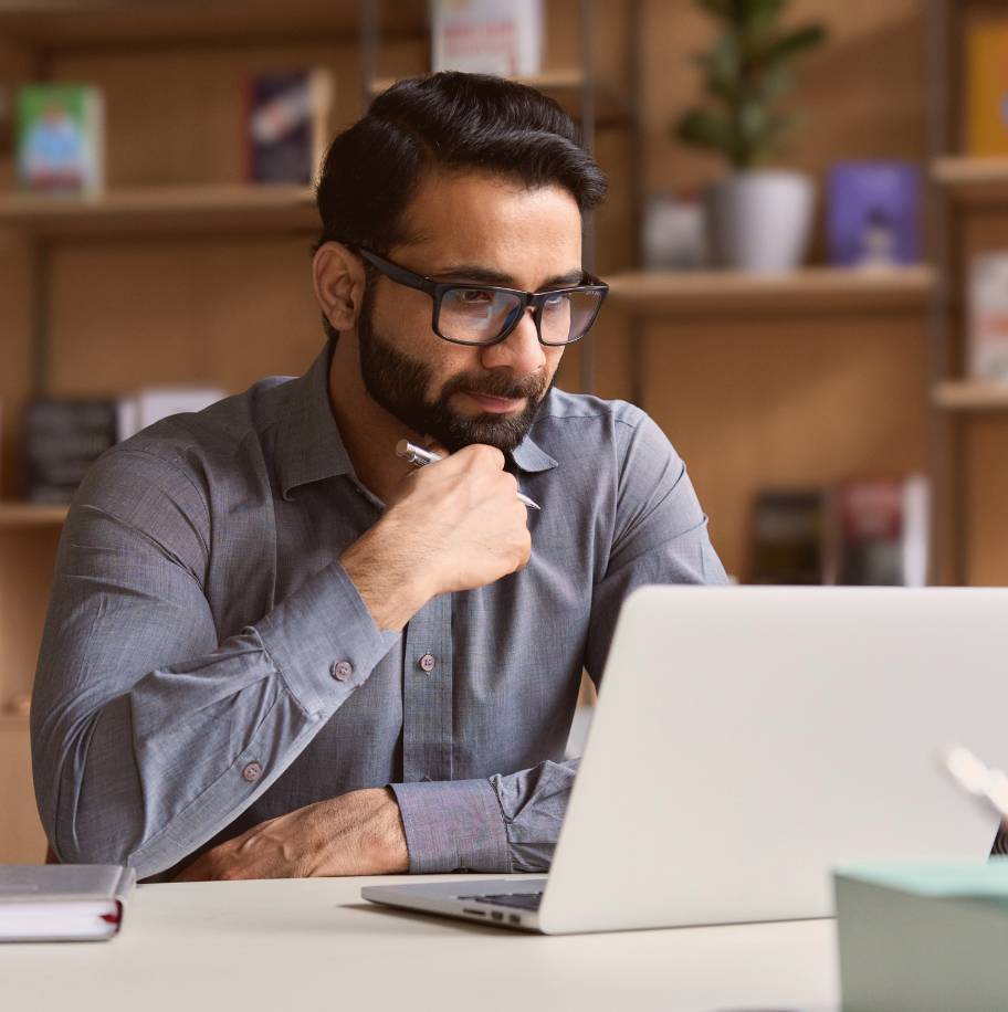 man on laptop